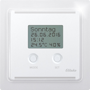Eltako Wireless thermo clock/hygrostat with display FUTH65D/230V-wg