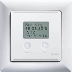 Eltako Wireless thermo clock/hygrostat with display FUTH55D/230V-