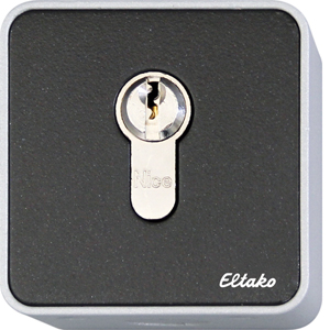 Eltako Wireless keyswitch, without wire, aluminium/black FSTAP-al/sz
