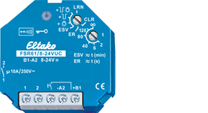 Eltako Wireless actuator  Impulse switch with integr. relay ­function FSR61/8-24V UC