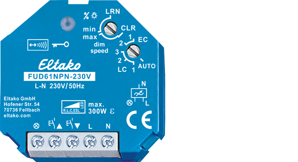 Jolly Wanneer liefde Eltako Wireless actuator Universal dimmer switch FUD61NPN-230V - EnOcean  Alliance