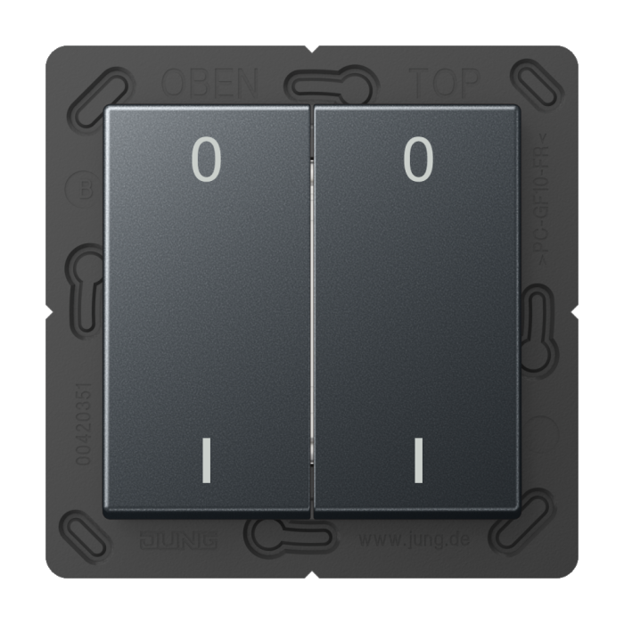 EnOcean radio transmitter 4-channel, matt anthracite, series A