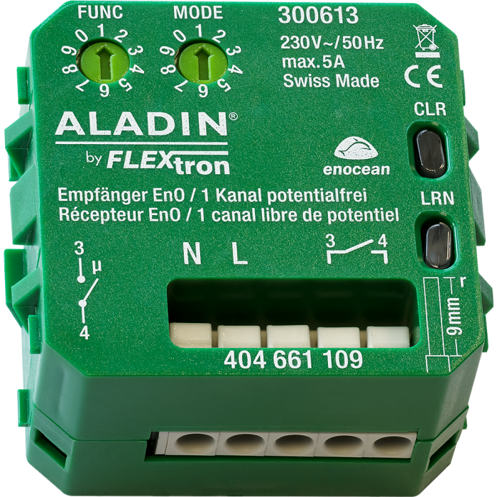 ALADIN EnO receiver, 1-channel / potential-free / 230V / 300613