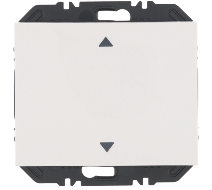 Enocean wall transmitter module with rocker switch and arrow symbol, K.1, pw gl