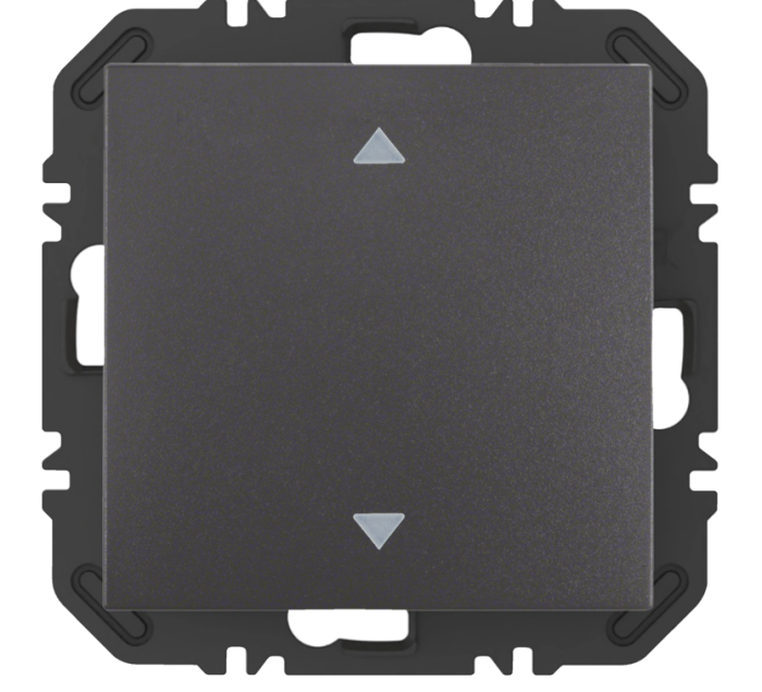Enocean wall transmitter module with rocker switch and arrow symbol Bx, matt anthracite