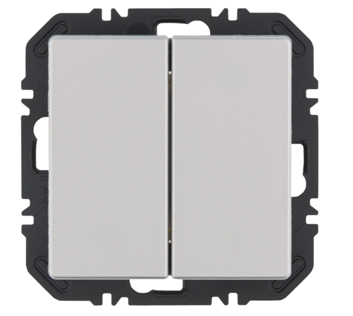 Enocean wall transmitter module with 2-way rocker, Qx, aluminum