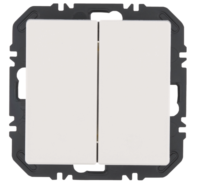 Enocean wall transmitter module with 2-way rocker, Qx, polar white velvet