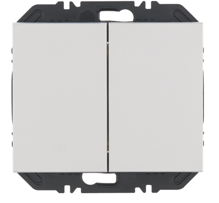 Enocean wall transmitter module with 2-way rocker switch, K.5, matt aluminum