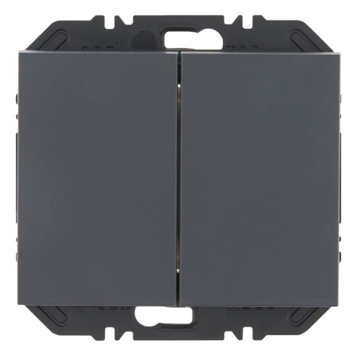 Enocean wall transmitter module with 2-way rocker switch, K.1, matt anthracite