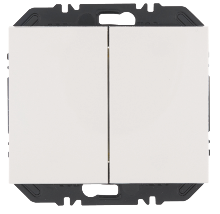 Enocean wall transmitter module with 2-way rocker switch, K.1, polar white glossy
