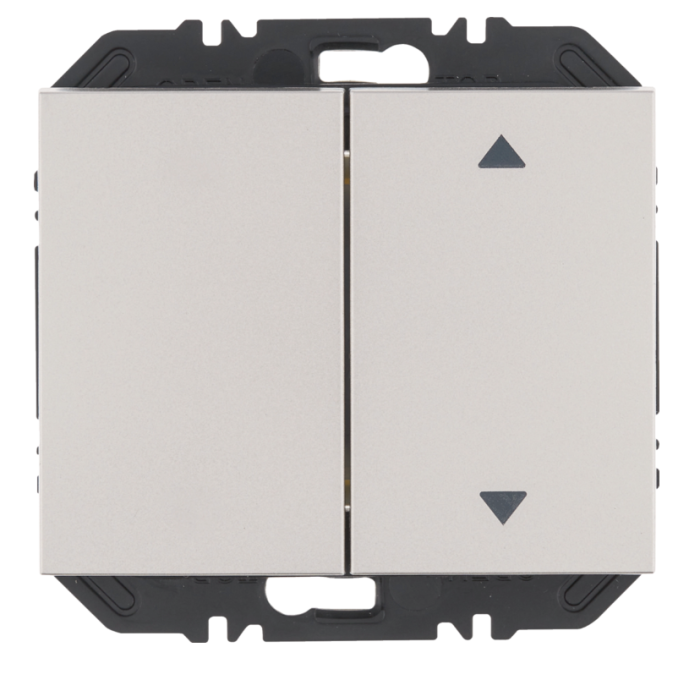 Wall transmitter module Enocean with rocker 2-way one-sided with arrow symbol, K.5, stainless steel