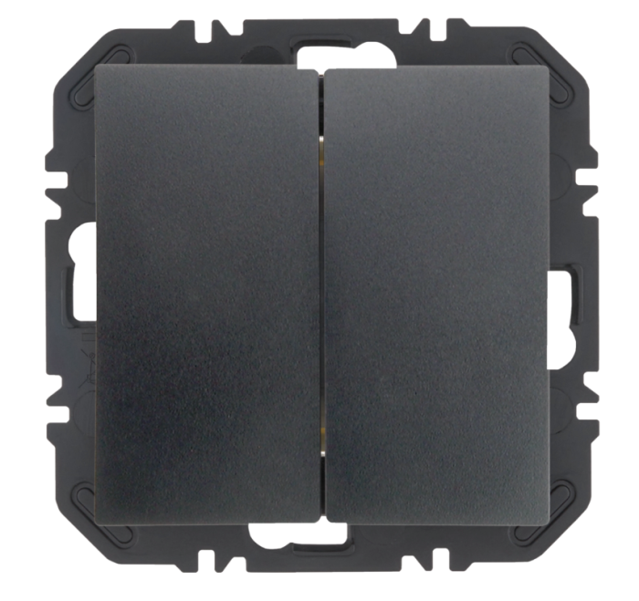Enocean wall transmitter module with 2-way rocker switch, Bx, matt anthracite