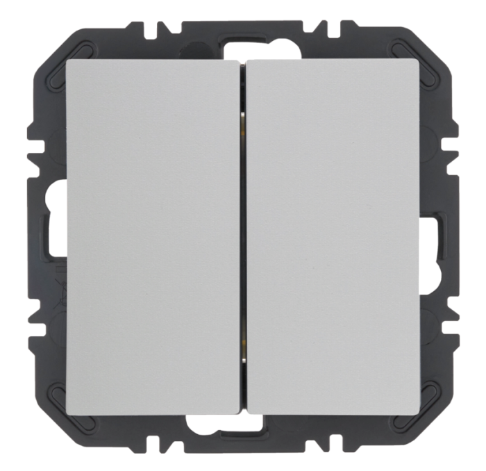 Enocean wall transmitter module with 2-way rocker switch, S.1, polar white matt