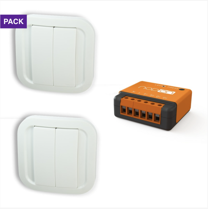 NODON EnOcean double va vient lighting kit (1xSIN2-2-01,2xCWS2-1-01)